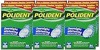 Vista 5 de Polident Tabletas limpiadoras de dentaduras postizas blanqueadoras durante la noche - 84
