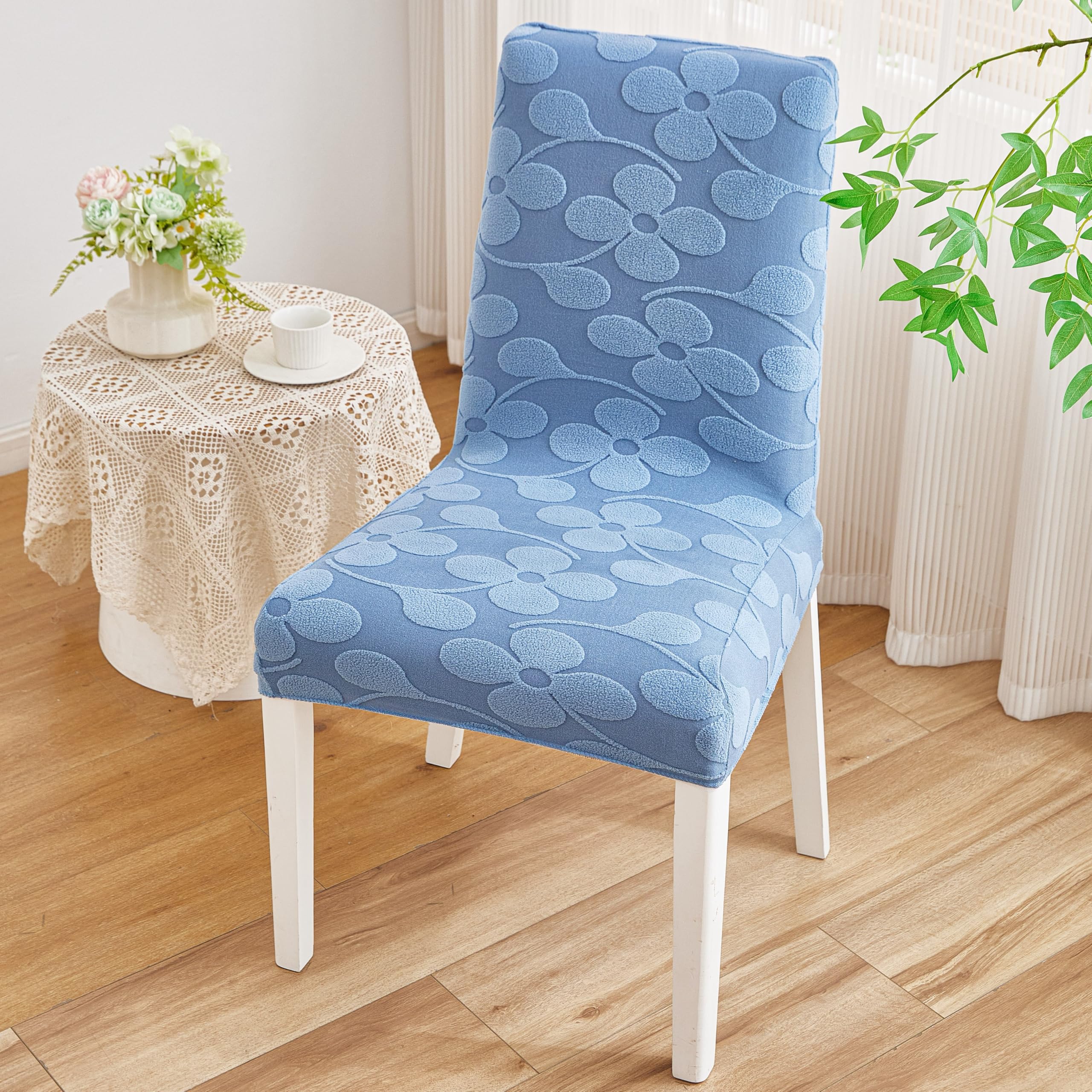 Protect Dining Chairs with Jacquard Seat Covers -12 Protect Dining Chairs with Jacquard Seat Covers -12