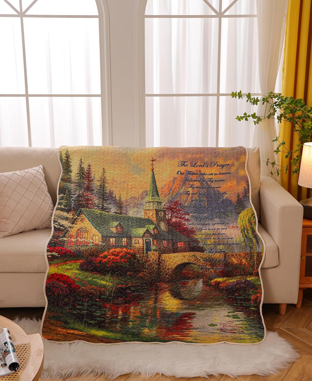 Virah Bella - Quilted Throw Blanket 50"x60" - Lightweight Throw Quilt for Accent, Decor, or Bedding - Cardinal-Themed Blanket