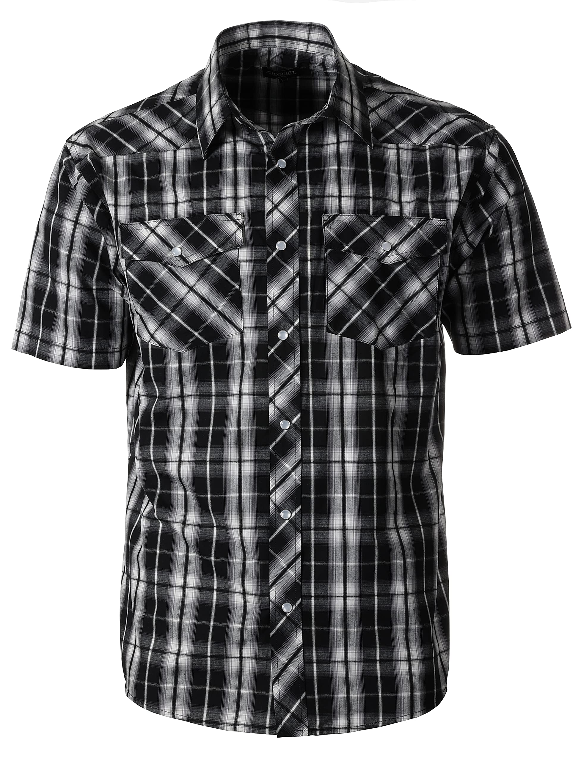 Gioberti Mens Western Cowboy Short Sleeve Shirt with Snap Buttons