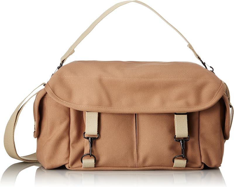 Domke F-2 original shoulder bag 700-02S (Sand) for Canon, Nikon, Sony, Leica, Fujifilm & Olympus DSLR or Mirrorless cameras with space for multiple lenses up to 300mm and accessories | Comfortable pro level storage & Protection, 2 Camera capacity, lenses up to 300mm, Accessories, Water Resistant Canvas