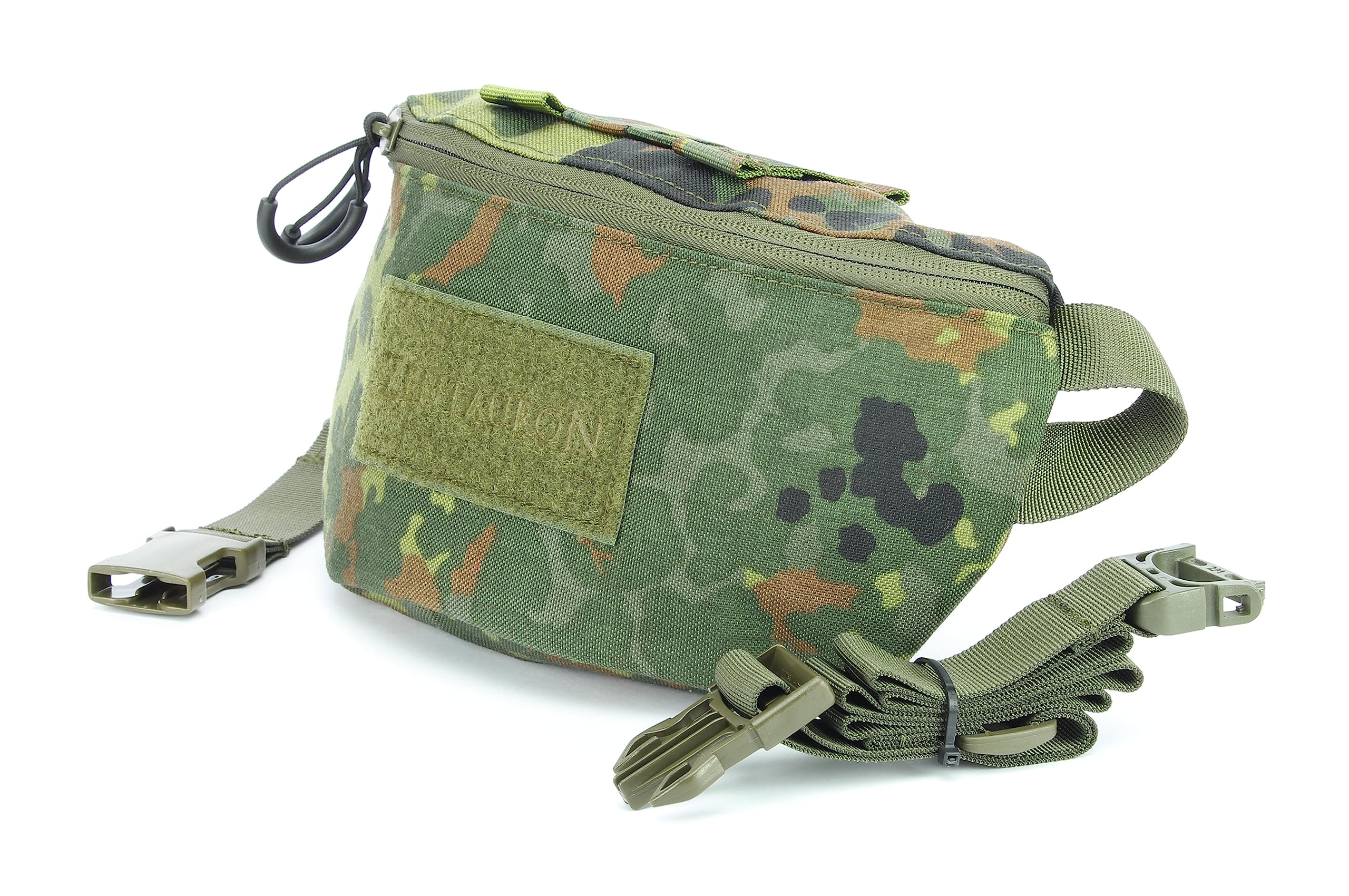 Hüfttasche Modular 1,8L mit MOLLE, abnehmbarem Gurt, Klettflausch, Karabiner und Rückfach für Ballistik – robuste Gürteltasche für Beruf, Freizeit, Outdoor, Taktik, Militär, Survival, Adventure
