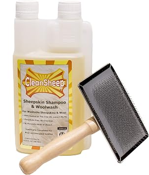 Sheepskin Cleaning Kit Brush + Shampoo Bundle