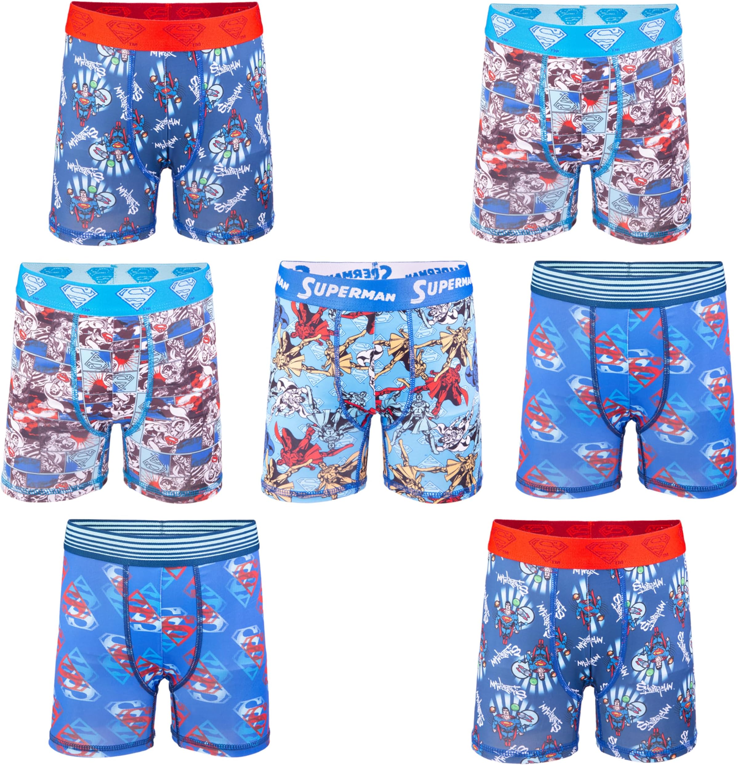 Boys' Amazon Exclusive 7-pack Athletic Boxer Briefs in Sizes 4, 6, 8 & 10