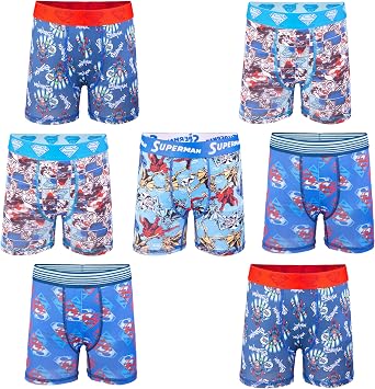 Superman Boys 7-pack Athletic Boxer Briefs in Sizes 4, 6, 8 & 10