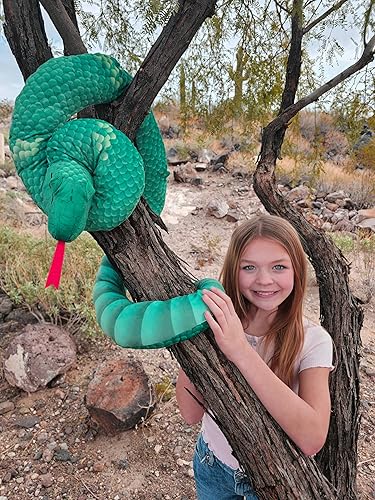 Miniatura 5 de MorisMos Peluche de serpiente gigante para mamá con bebés, juguete de peluche realista de serpiente, serpiente de peluche grande con bebés y huevos