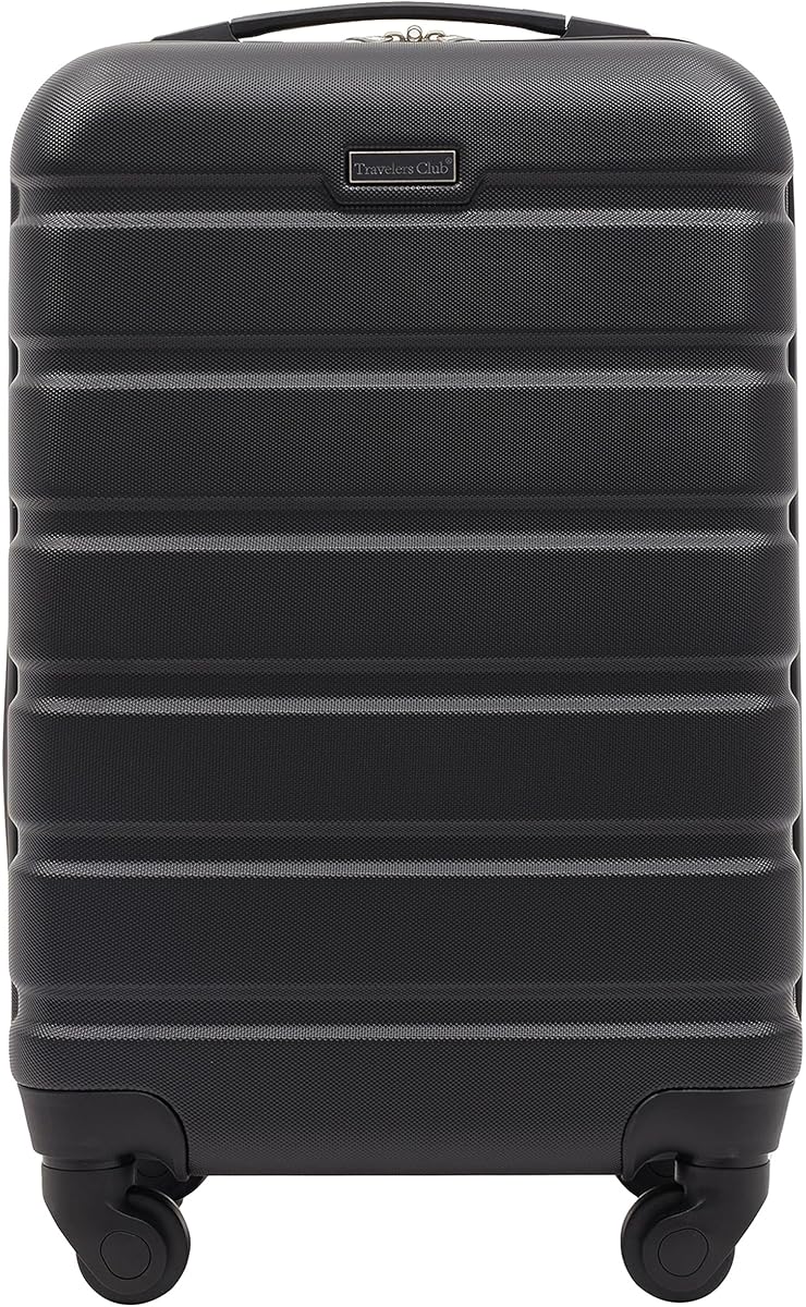 Travelers Club Harper Luggage, Black, 22-Inch Carry-On
