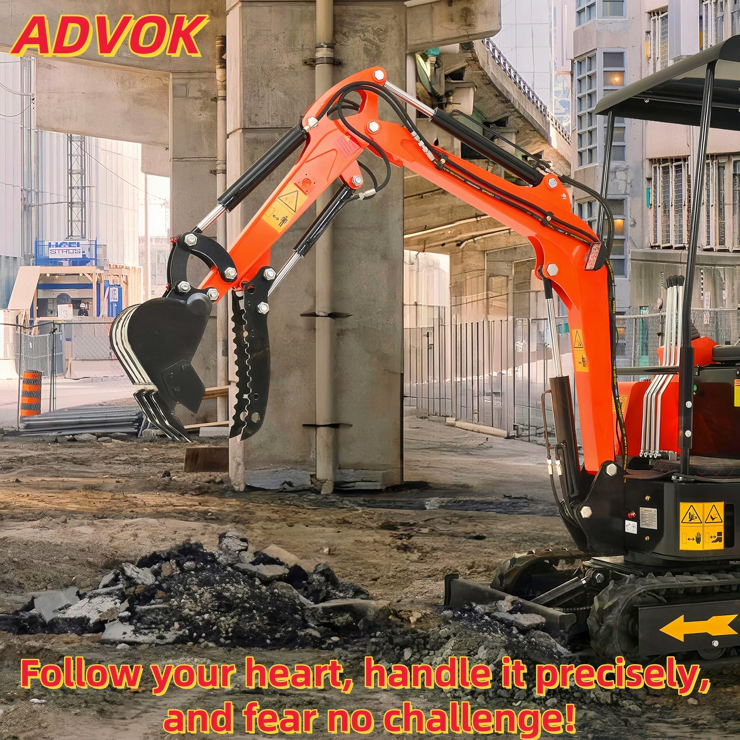 Hydrauliczne mocowanie na kciuk do minikoparek, koparek, gąsienic gąsienicowych z 2 wężami hydraulicznymi, pasuje do małej koparki do 3 ton