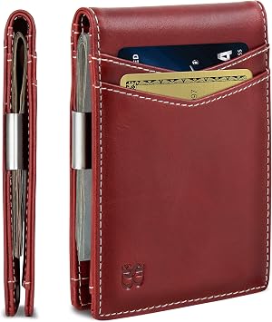 Serman Brands  Money Clip Wallet - Mens Slim Front Pocket RFID Blocking Card Holder Minimalist Bifold, Slim