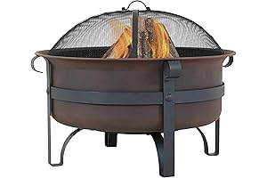 Sunnydaze 29-Inch Rustic Fire Pit for Your Backyard Gathering