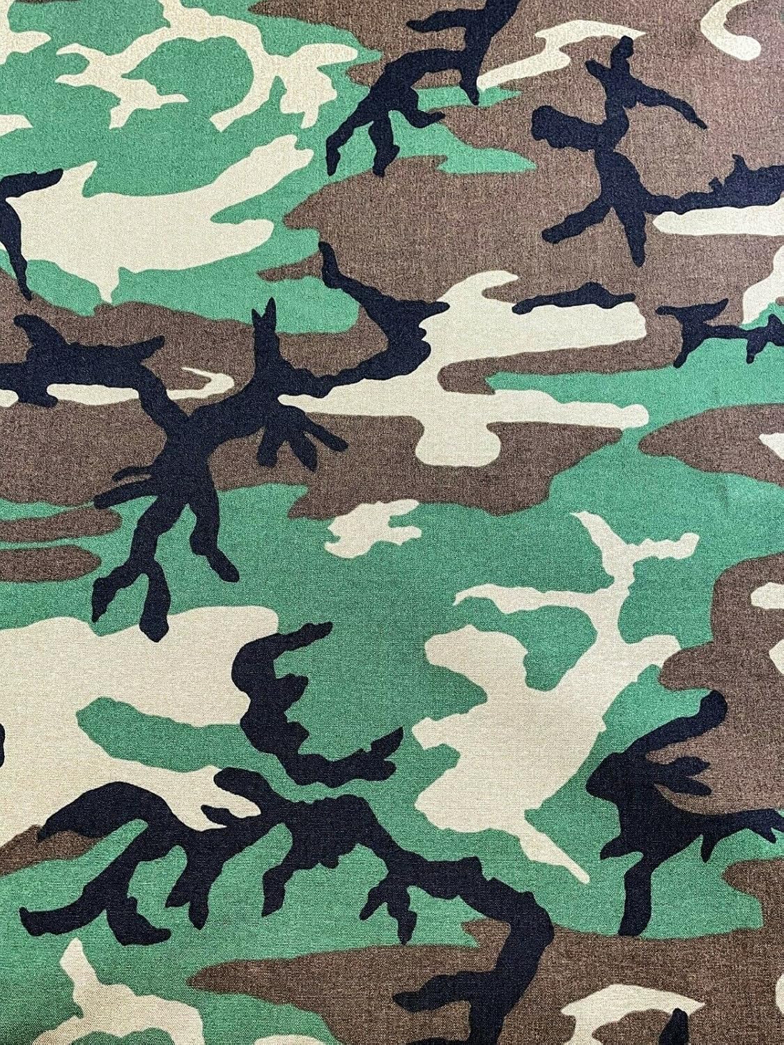 Woodlands Military 500D Coated Hunting Camo Fabric Cordura DWR 60inch W by The Yard