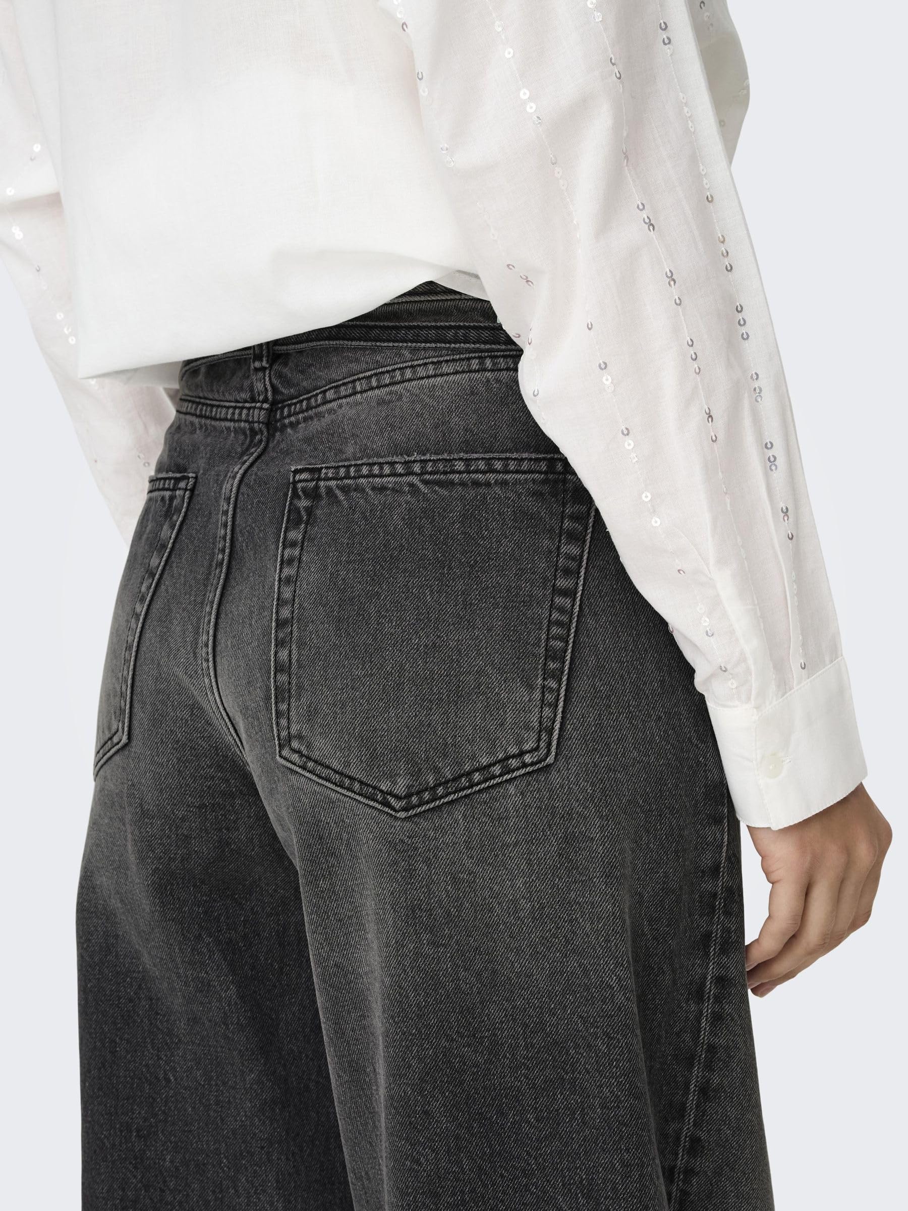 ONLY Female Straight-Fit Jeans ONLGIANNA Mittlere Taille Ballon Schnitt Jeans