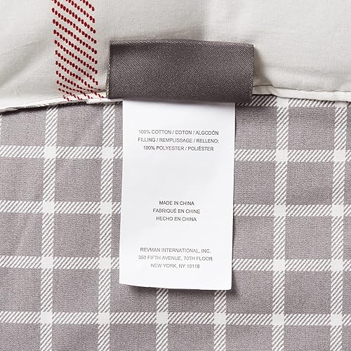 Vista 47 de Eddie Bauer - Juego de edredón Queen, ropa de cama reversible de algodón, decoración del hogar a cuadros de búfalo para todas las estaciones