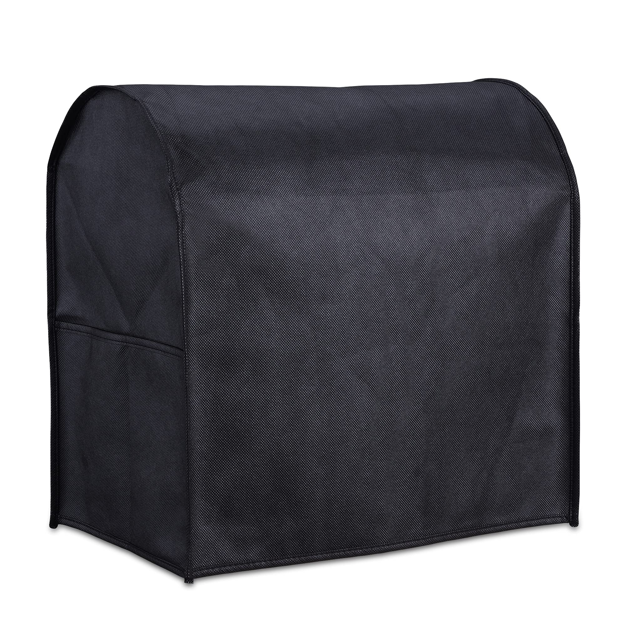kwmobile Cover Compatible with KitchenAid 4,3-4,8 litre - 4in1 Plastic Case w/ 3 Pockets for Accessories- Black