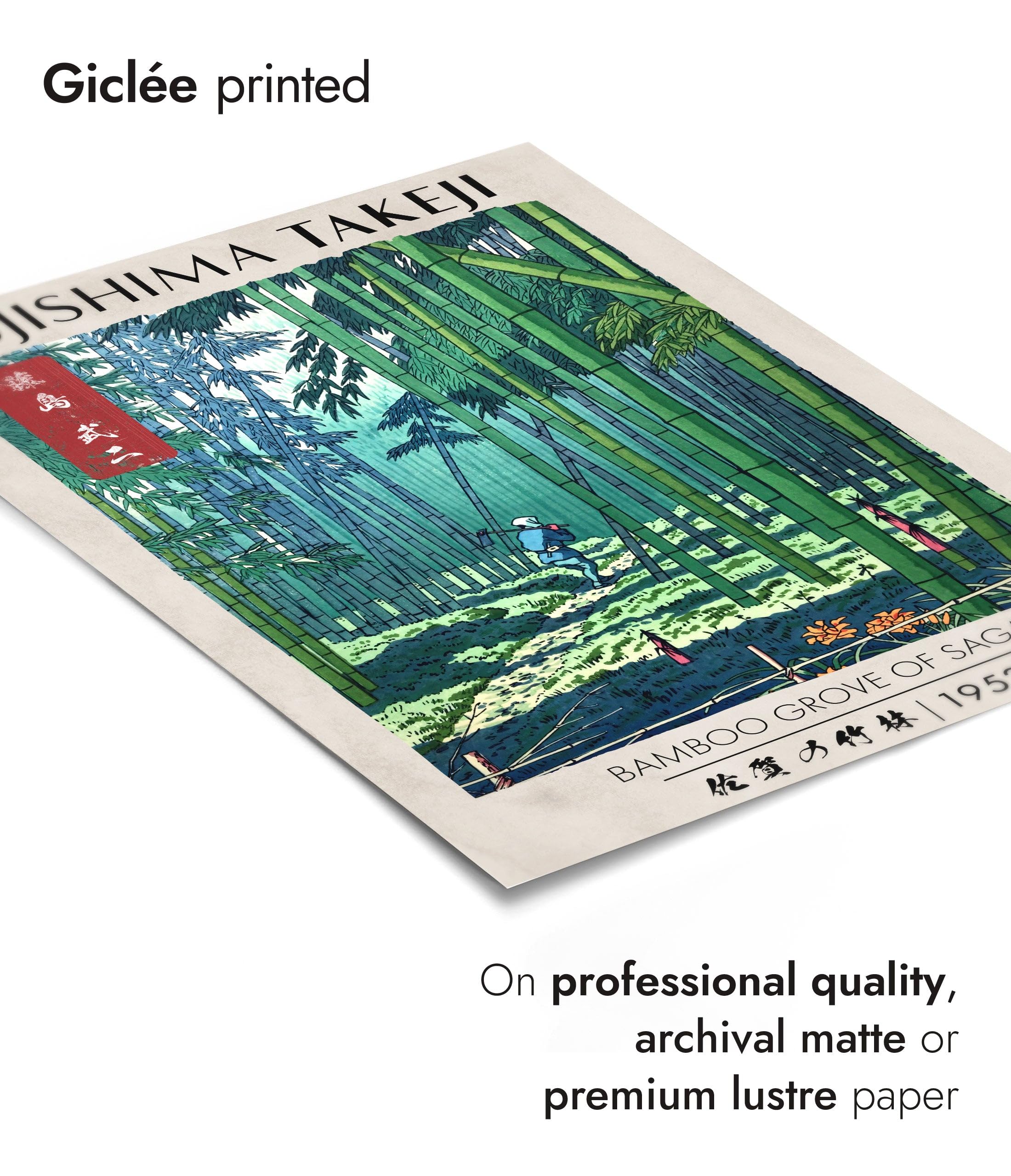 Animato Bamboo Grove Of Saga Japanese Woodblock Print, Modern Poster Japan Wall Art Exhibition Ukiyo-E Home Decor - Image 3