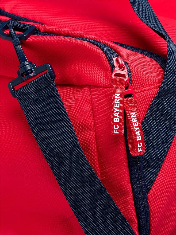 équipement Sportif Sac De Sport FC Bayern München Rouge - 35L - Compartiment Humide - Bandoulière Réglable - Officiel Sac Polyvalent Compartiment Humide