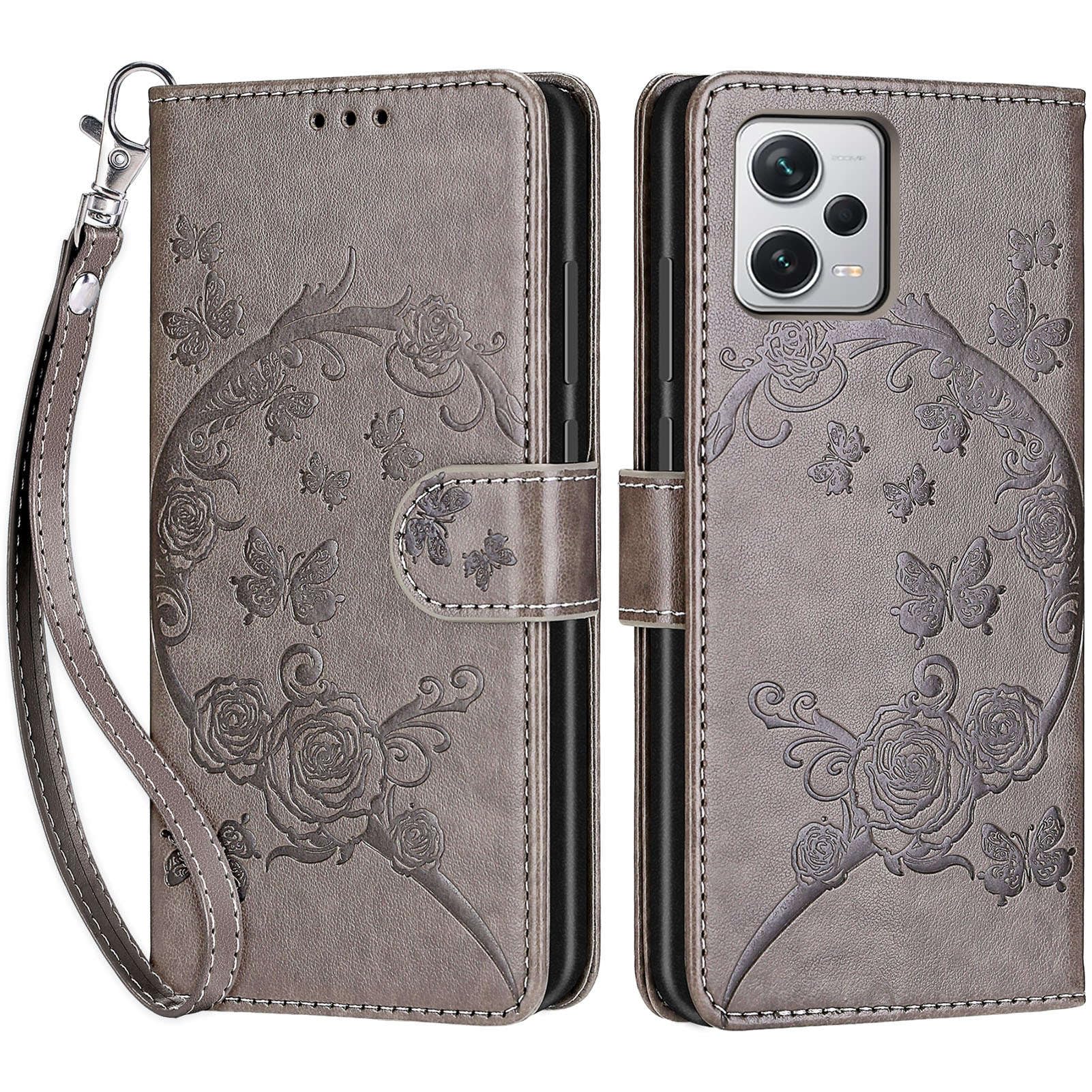 Giyer Cover per Xiaomi Redmi Note 13 Custodia con Vetro Temperato, Premium Pelle PU Portafoglio Slot per Scheda RFID Antifurto Funzione Supporto Flip