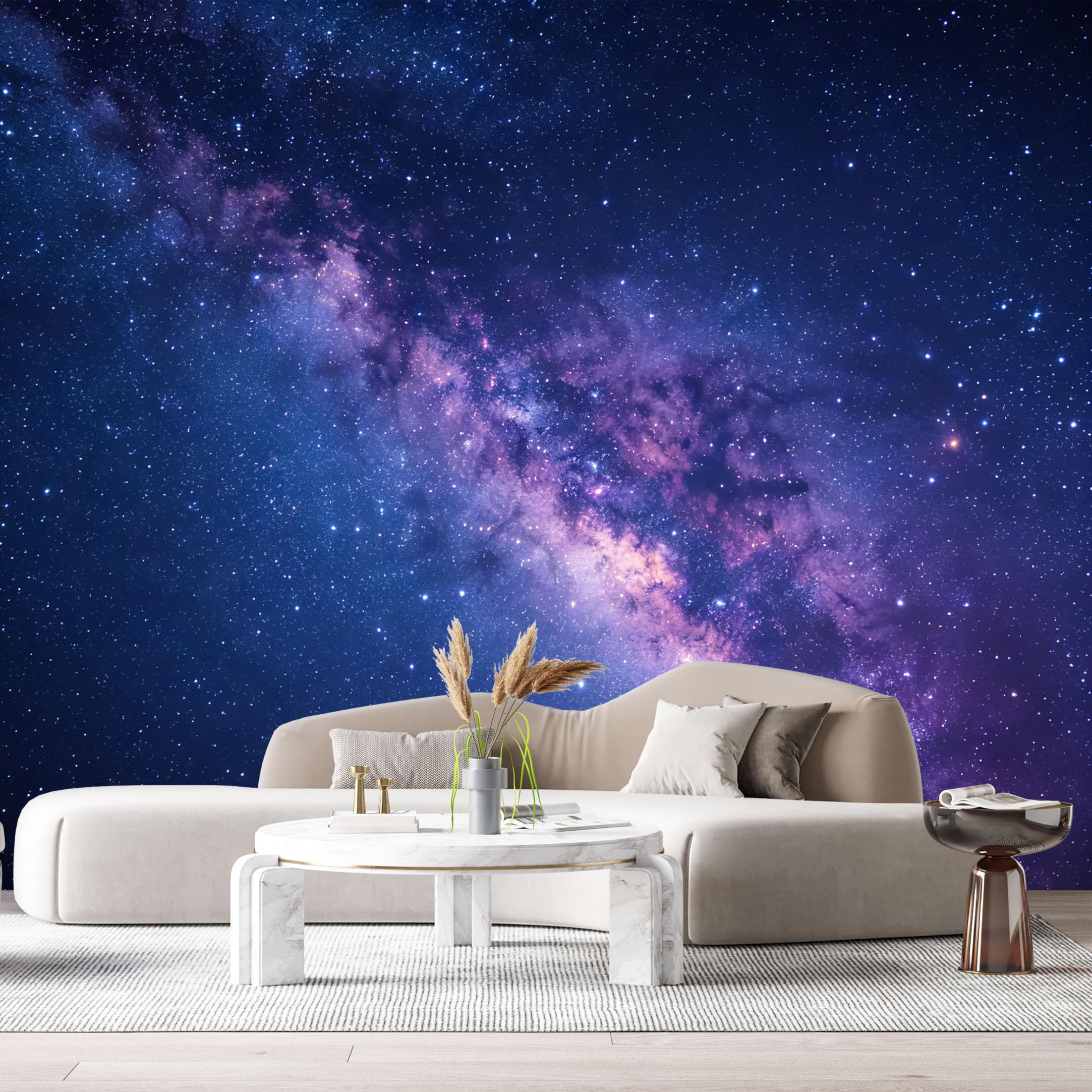 Custom Size Wall Murals Galaxy Universe Abstract Starry Sky Cosmic Space View SelfAdhesive Wall Fabric Removable Large Wallpaper for Photo Living Room
