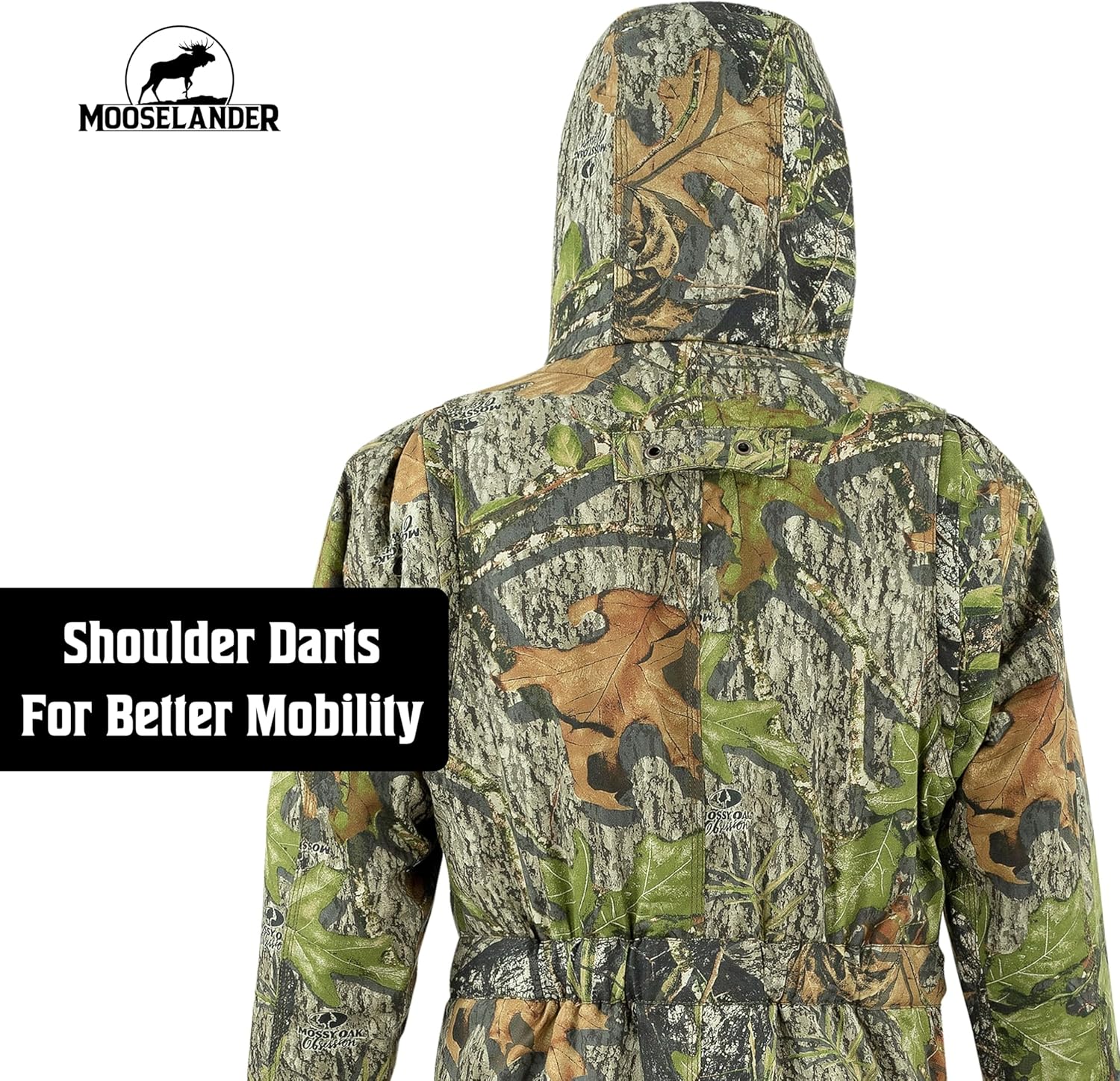 Kids Insulated Coverall with Hood - Mossy Oak Camo, Warm Hunting Suit for Kids with Zip Pockets & Storm Cuffs - Image 4