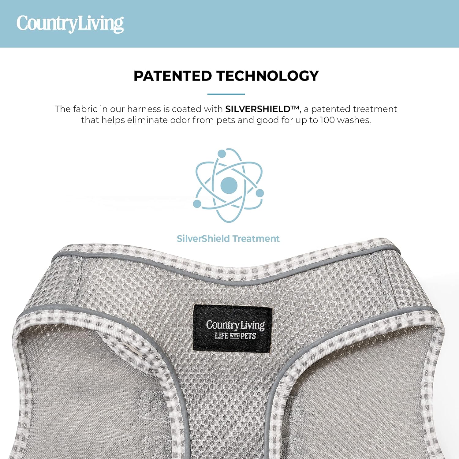 Country Living by Silver Paw Step in Dog Harness, Vest Harnesses for Large Breed Dogs, No Slip & Easy to Take On and Off (Grey,XL) : Pet Supplies