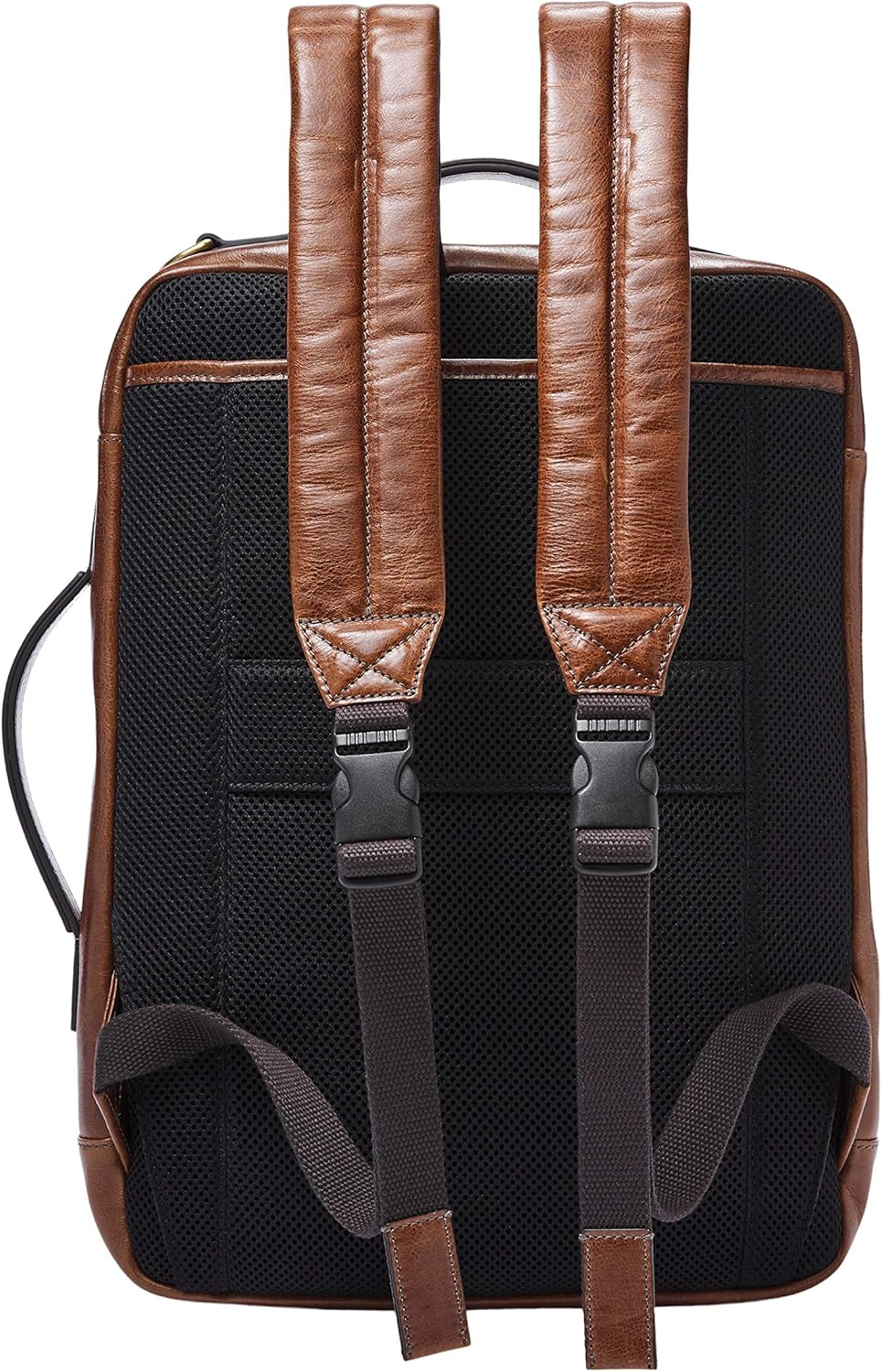  | Fossil Men's Buckner Fabric Small Convertible Travel Backpack and Briefcase Messenger Bag, Black | Casual Daypacks