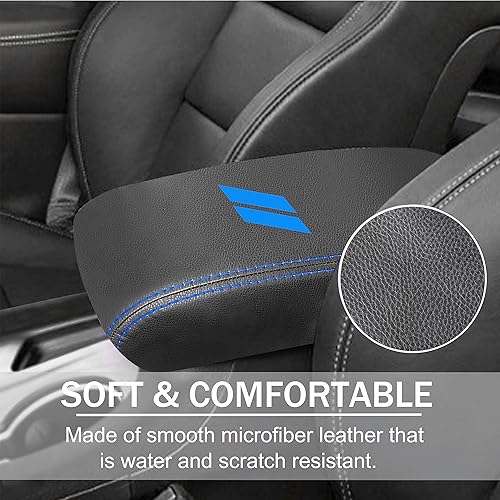 Miniatura 9 de YOSRTER Accesorios para Dodge Durango 2011-2018, 2019, 2020, 2021, funda para reposabrazos de consola central, caja interior de piel antiarañazos,