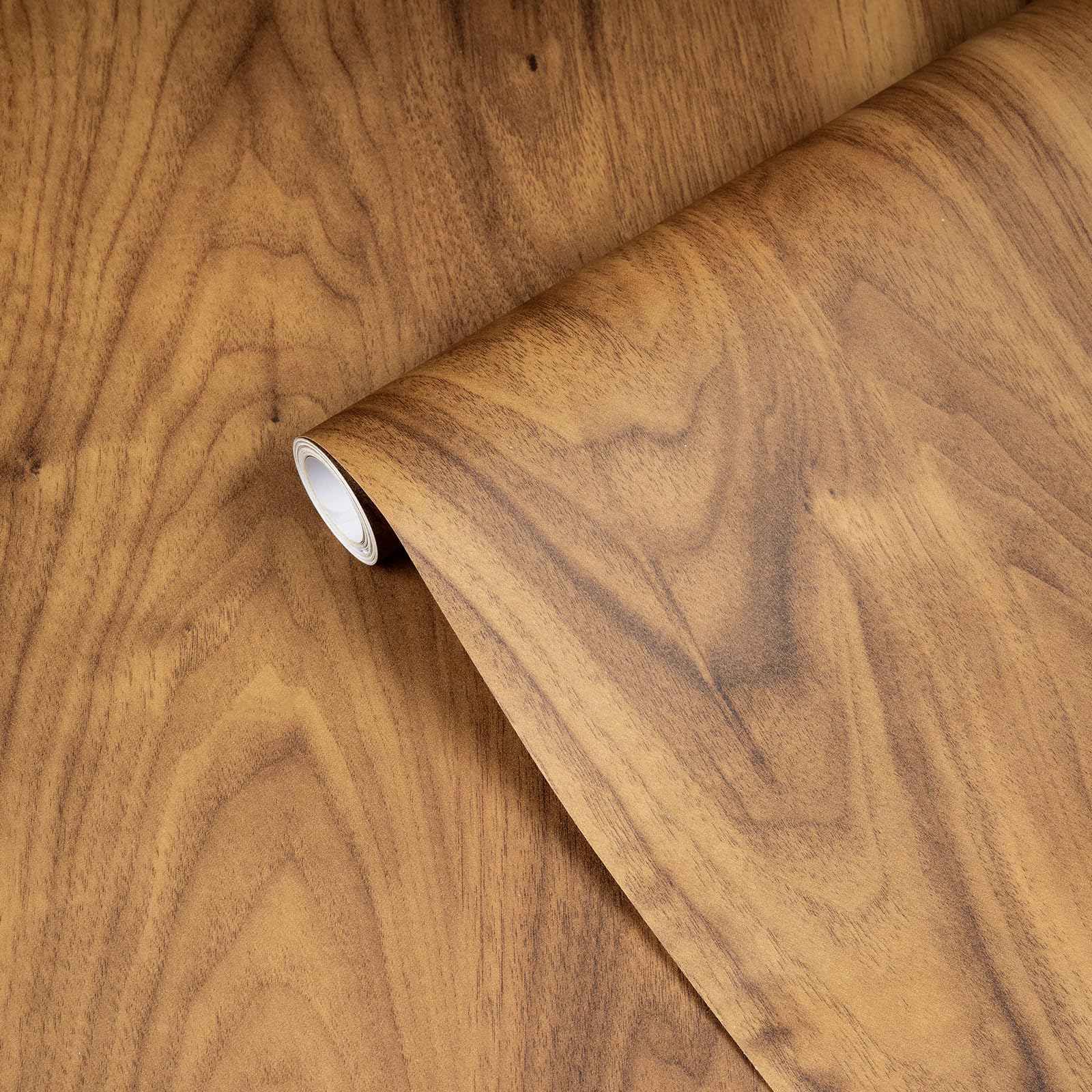 Abyssaly Klebefolie Möbel Holzoptik, Möbelfolie Selbstklebend Folie, Dekorfolie Holzmaserung Tapete, Vintage Möbelaufkleber für Möbel Küche Küchenschrank