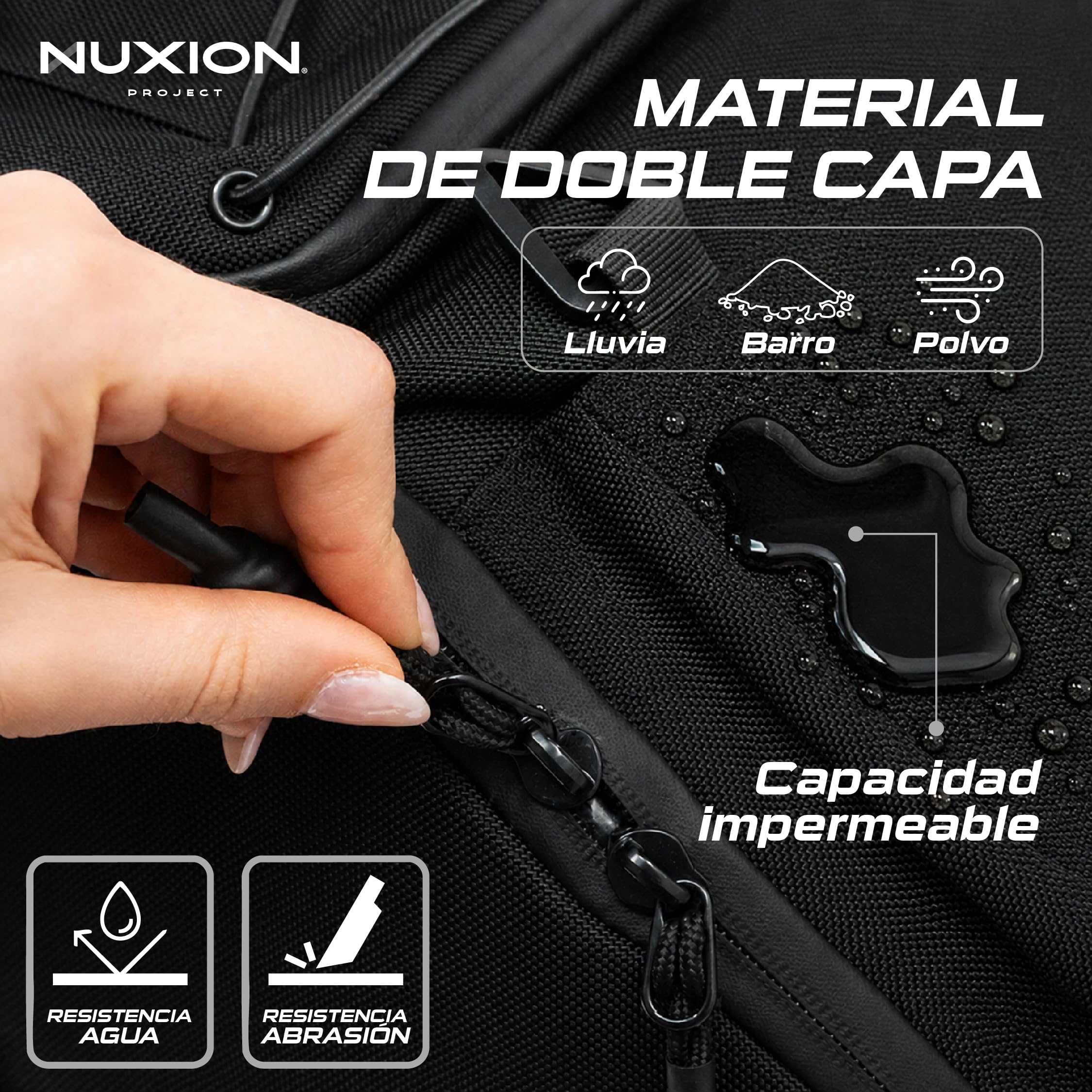 NUXION | Mochila Táctica 37L Impermeable y Resistente | Para Crossfit, Hyrox y Senderismo | Sistema MOLLE, +20 Compartimentos y Portátil 15,6" | Mochila Deportiva Unisex