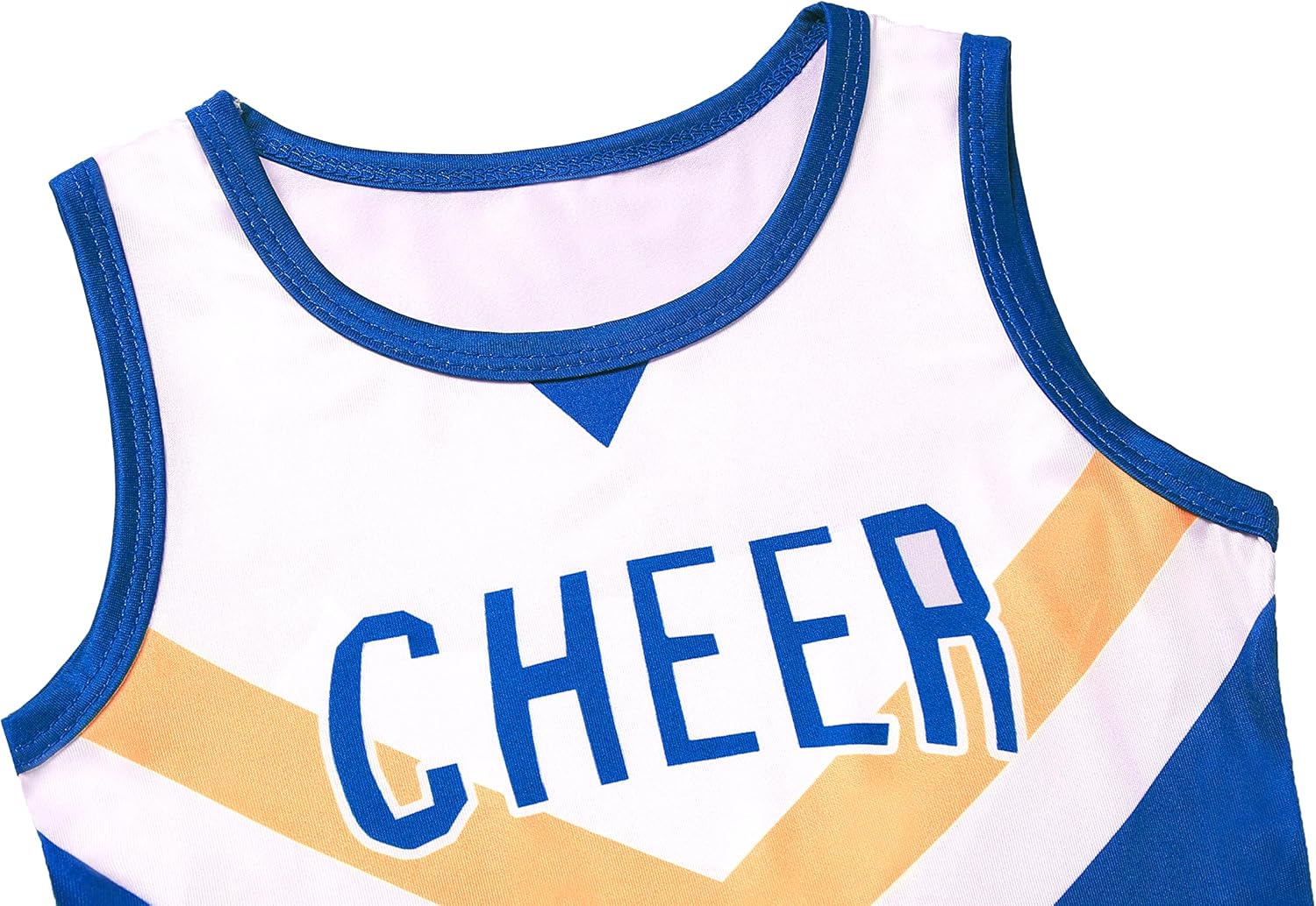 Cheerleader Costume for Girls Blue Cheerleading Outfit for Kids Cheer Up Party Halloween Cosplay Birthday Gifts - Image 3