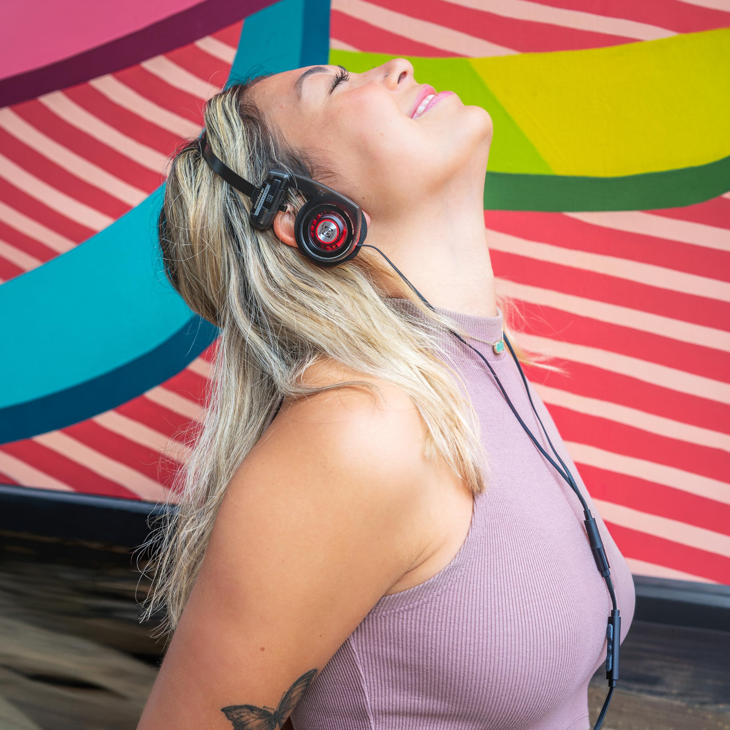 Koss Porta Pro Utility - Cuffie on-ear, sistema di cavi intercambiabili staccabili, design pieghevole, grigio stealth