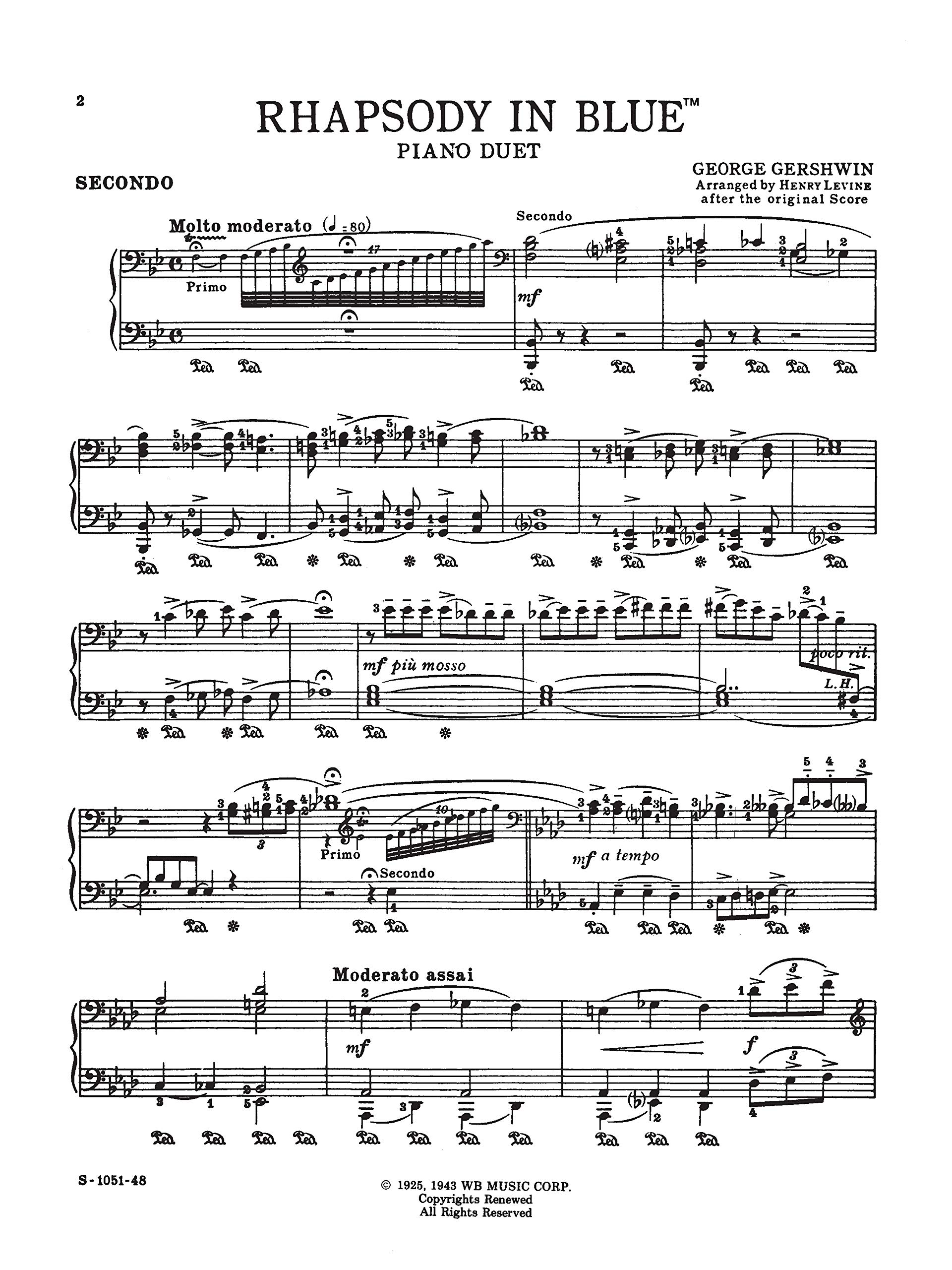 Rhapsody in Blue: One Piano, Four Hands: the Piano Works of George Gershwin