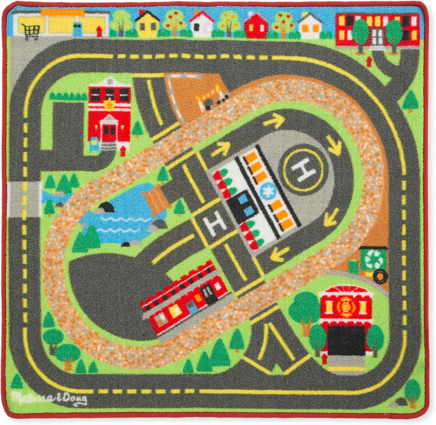 Melissa & Doug Deluxe Multi Vehicle Activity Rug (SIOC)