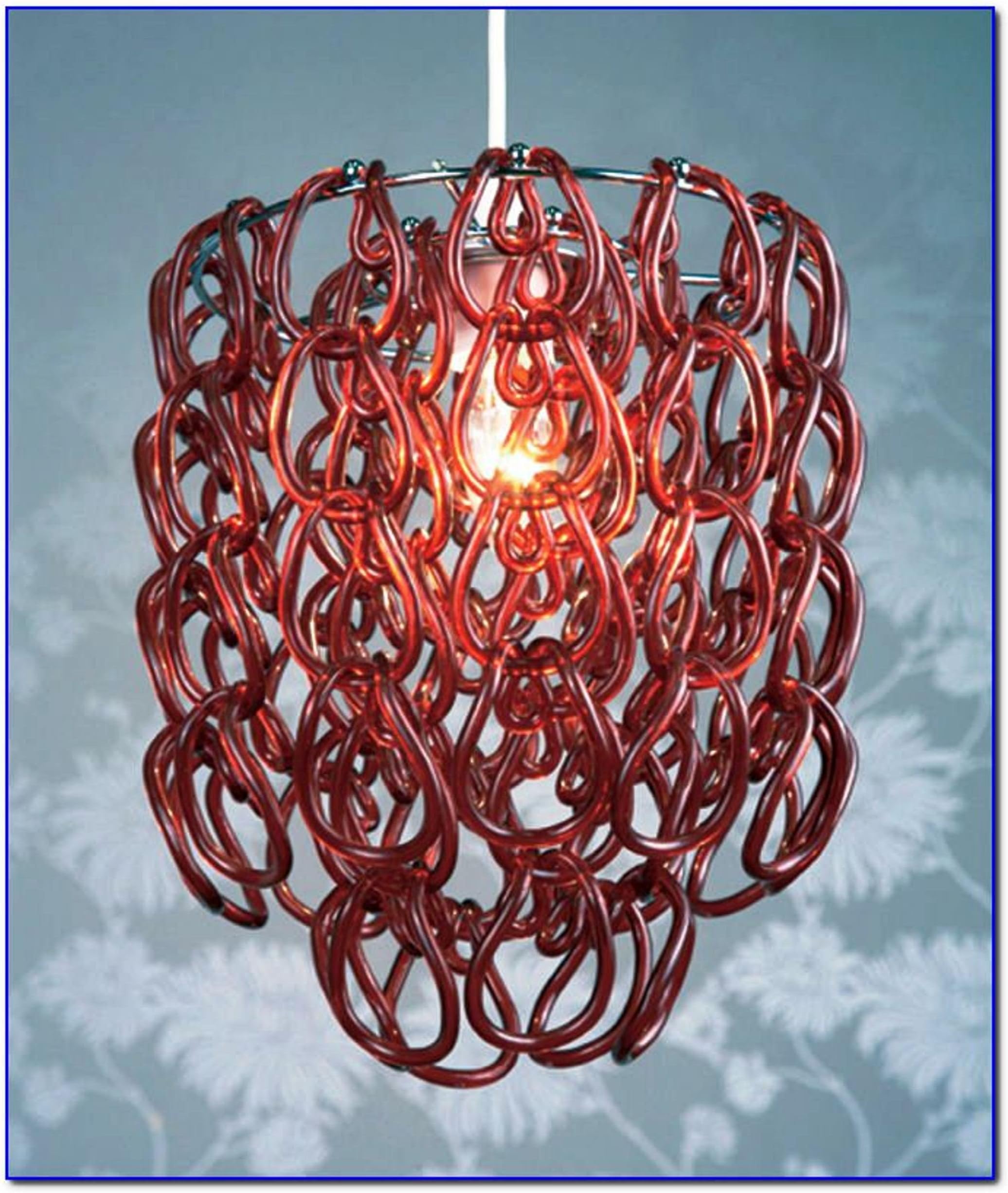Lighting Web Co Acrylic Hook On/ Chrome Finish, Burgundy/ Clear