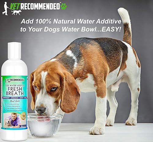 Miniatura 3 de Vet Recommended Aditivo de agua ambientador de aliento para perros para el cuidado dental de mascotas, totalmente natural, funciona para resolver la