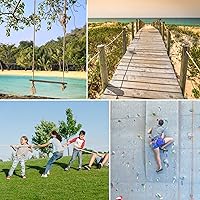 Vista 5 de Muelles de cuerda de manila tratada de 1.25 pulgadas x 50 pies para embarcaciones de árboles y granja