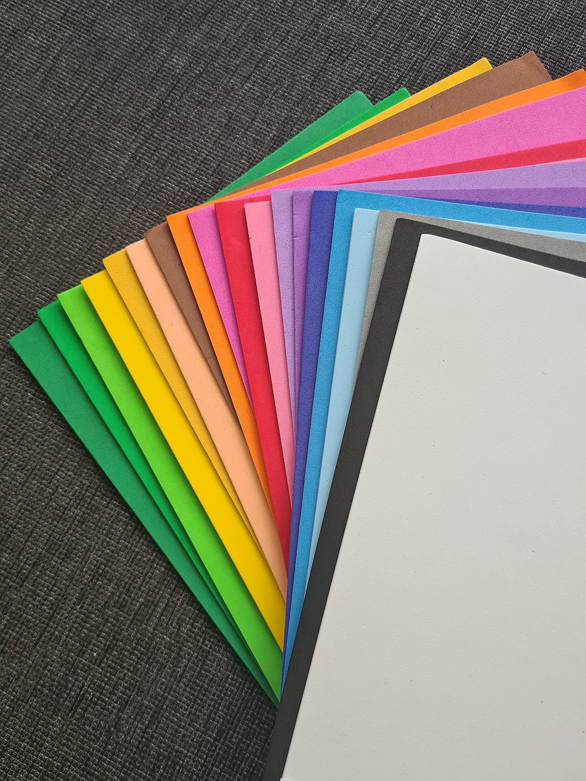 20 Fogli Gomma Crepla EVA - Autoadesivi, A4, 2mm, 20 Colori | Per Fai Da Te E Crafts - Foto 2