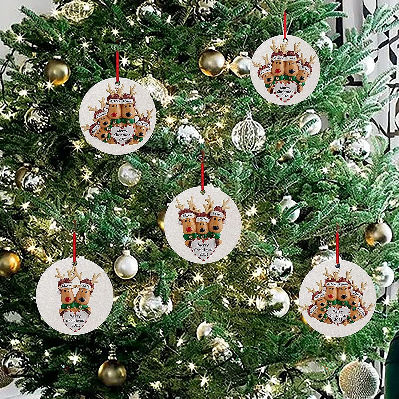Amazon | クリスマス 飾り 新しいクリスマスツリートナカイファミリー