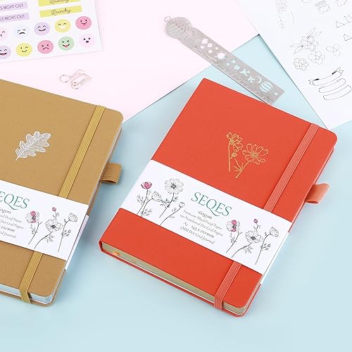 Miniatura 84 de A5 Bullet Dotted Journal Notebook 160gsm Thick Bleedproof Paper, Lay Flat Binding, 160 Numbered Pages Hard Cover Dot Grid Notebook/Bullet