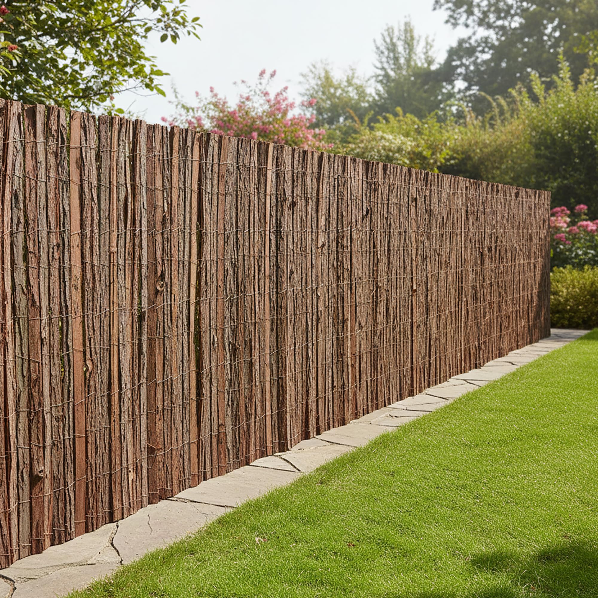 casa.pro Canisse en Écorce Zamora 500 x 150 cm Brise-Vue Naturel | résistant, balcon, terrasse, jardin, résistant aux intempéries, brise-vue, extérieur, matériau naturel