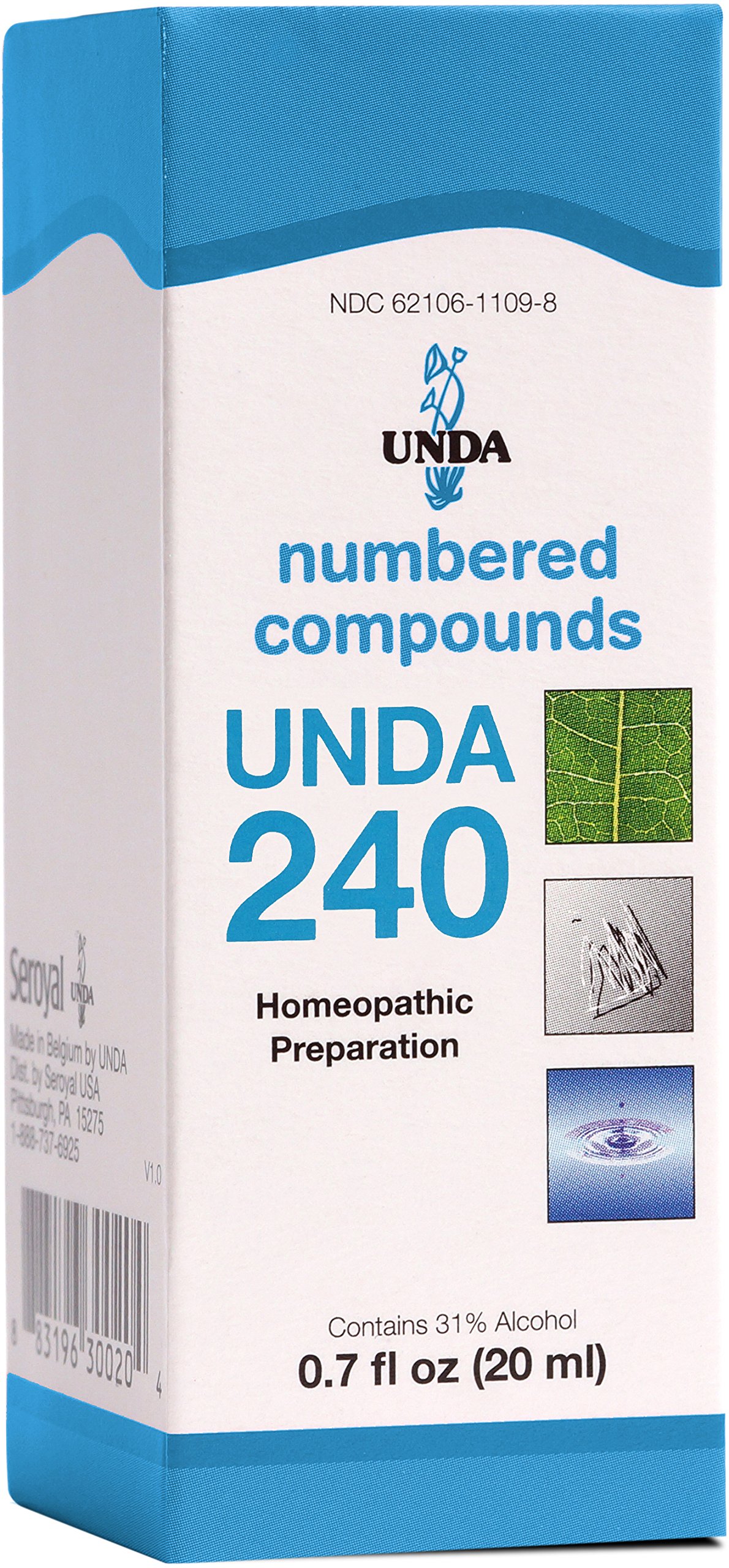 UNDA 240 Numbered Compounds | Homeopathic Preparation | 0.7 fl. oz.