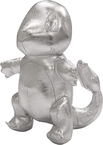 Miniatura 2 de Pokemon 25th Celebration - Peluches plateados de 8 pulgadas, paquete de 3 juguetes - Charmander, Squirtle & Bulbasaur G1 Starters - Juego de 3