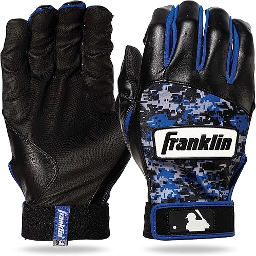 Vista 13 de Franklin Sports MLB - Guantes de bateo juveniles – Digitek Camo Baseball + Softbol – Cuero de primera calidad – Muchos tamaños + colores – Juventud