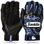 Franklin Sports Youth MLB Digitek Batting Gloves, Small, Pair, Grey/Black/Royal