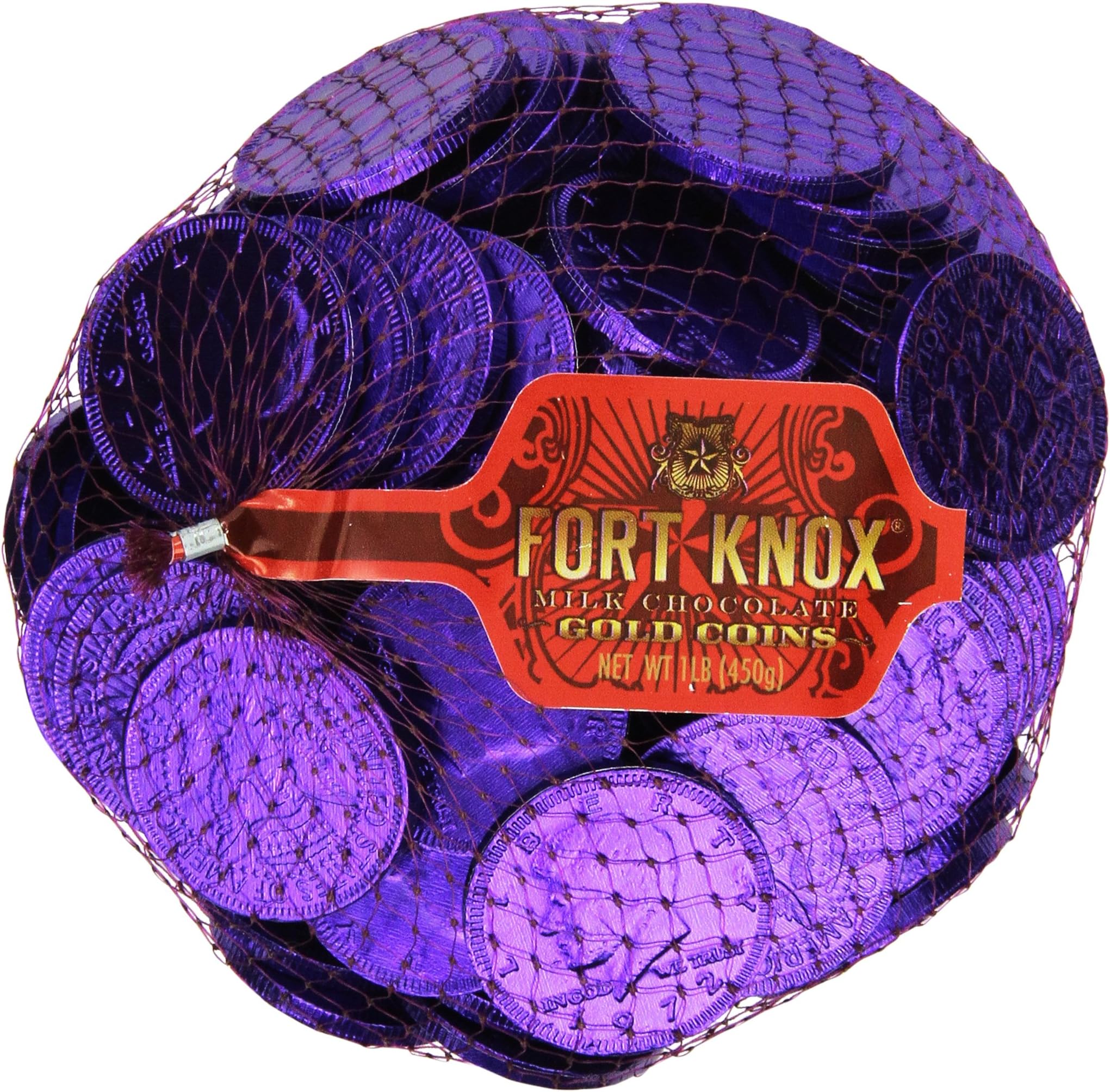 Amazon.com: Fort Knox Milk Chocolate 1.5-inch Coins - Blue Foil, 1 lb ...