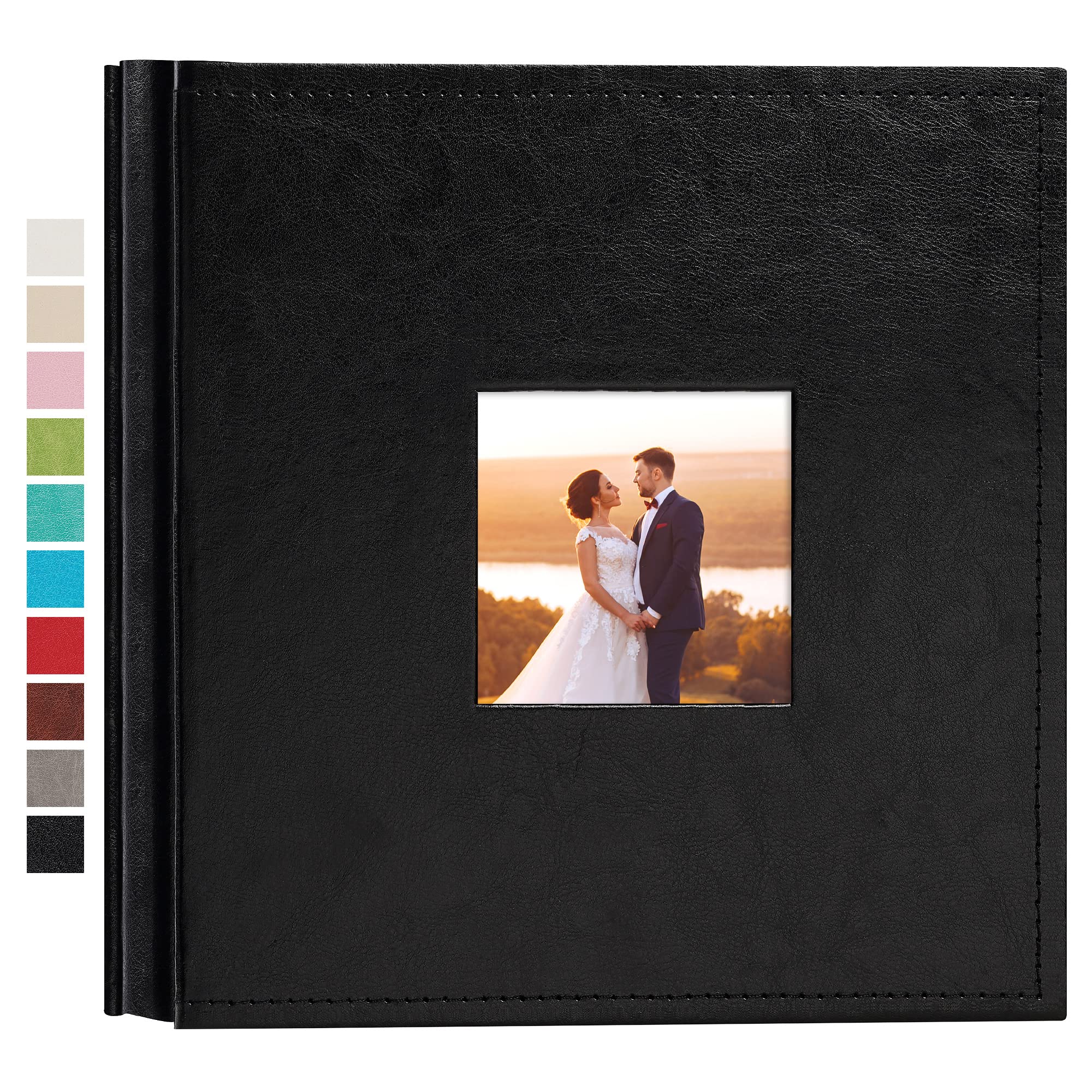 Potricher Album Fotografico 10x15 Cm Per 1000 Foto - Copertina Pelle Nera, 100 Fogli/200 Pagine