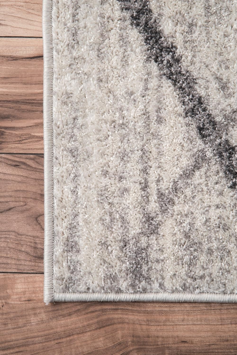 Nuloom Thigpen Grey/Off-White, 6'7" x 9', Soft and Cozy, High Traffic, Stain Resistant, Easy Clean, Non-Shed, Durable Area Rug for Bedroom, Living Room, Dining Space, Den, Foyer, Entryway