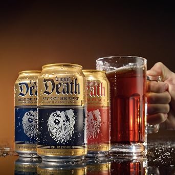 Liquid Death Iced Tea - Blueberry Buzzsaw (Blueberry-Flavored Black Tea), Less Sugar*, Boost of Caffeine, B Vitamins, No Artificial Sweeteners, 12 Fl Oz (Pack of 12)