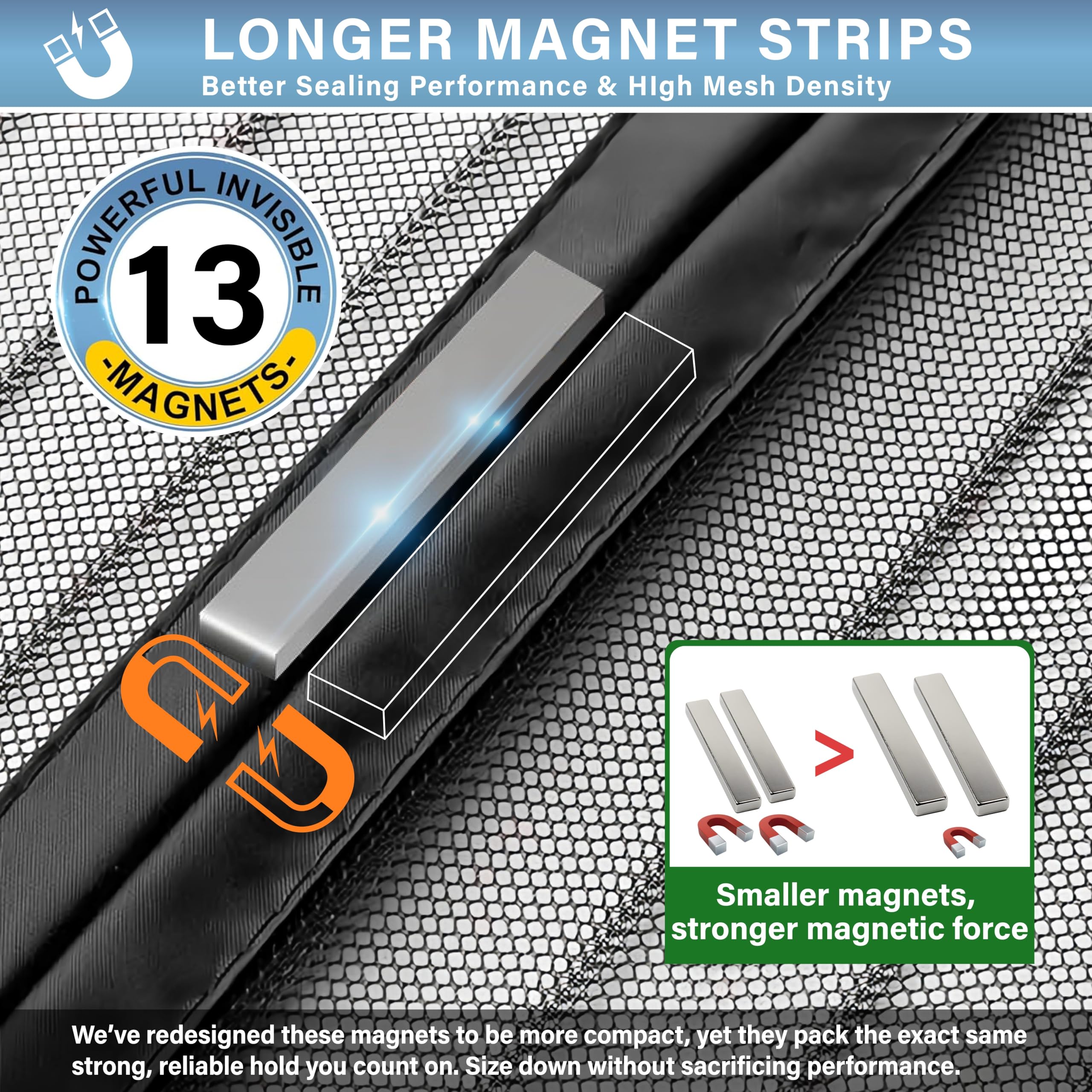 Vosda Magnetic Screen Door -Fit Door Size 36.0 x 80.0'' Retractable Screen Door Mesh for Front Door or Sliding Door, Pet & Kid Friendly, Hands-Free Closure Keeps Bugs Out & Lets Breeze in, Stripe Black in use