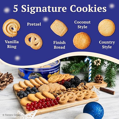 Miniatura 5 de Royal Dansk Paquete de 4 galletas navideñas, paquete múltiple exclusivo de Amazon de galletas de mantequilla danesas originales, latas festivas para
