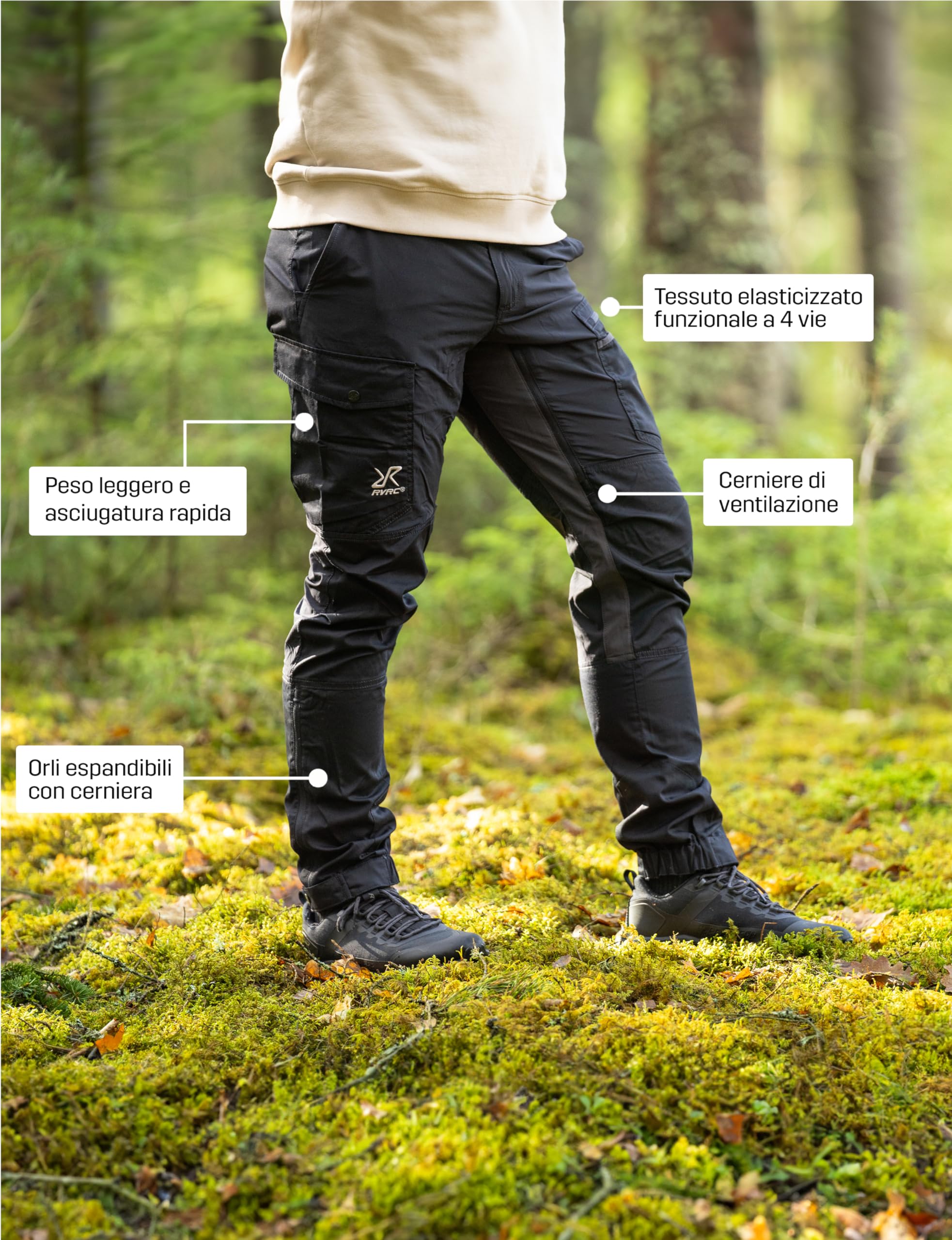 RevolutionRace Rambler Lightweight PRO Pants da Uomo, Pantaloni Leggeri da Outdoor ed Escursionismo